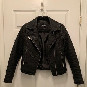 Matte Black Leather Jacket Brand New